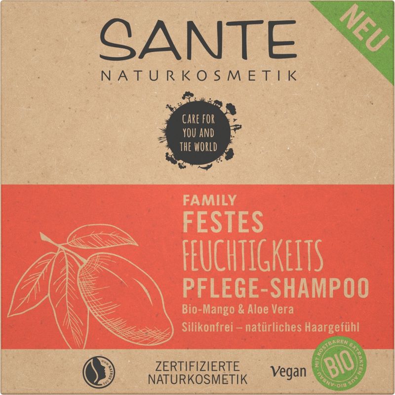 Sante Festes Feuchtigkeits Pflege-Shampoo Bio-Mango & Aloe Vera - Produktbild
