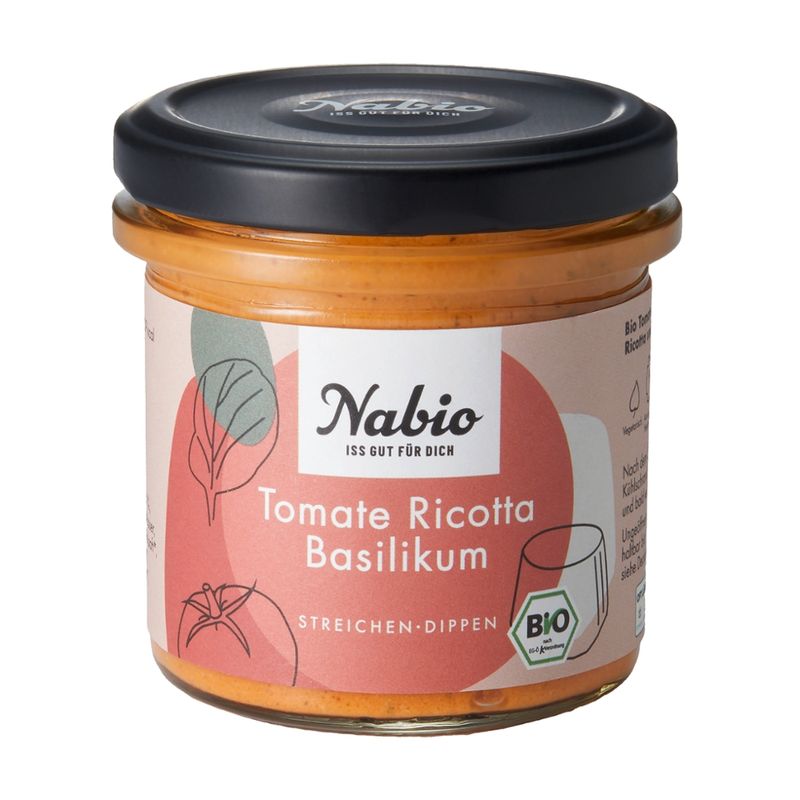 Nabio Nabio Mediterraner Aufstrich Tomate Ricotta Basilikum - Produktbild