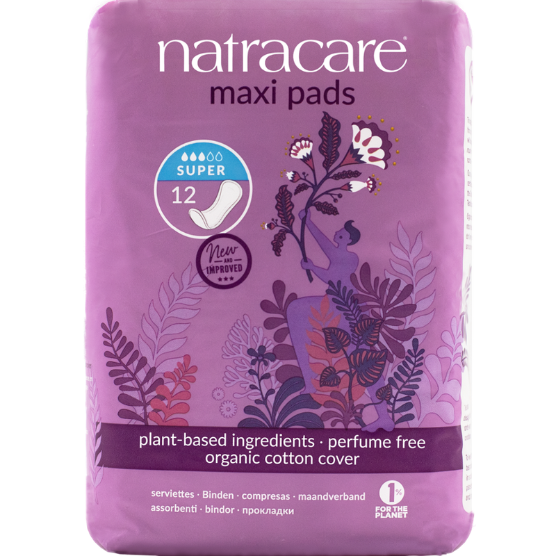 Natracare Binde Maxi Super 12 St - Produktbild