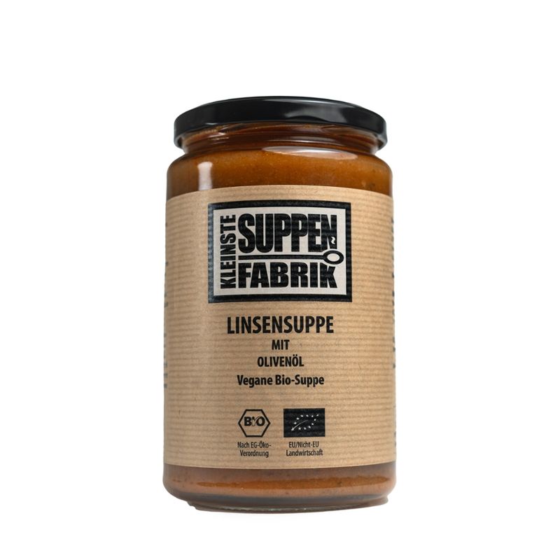 Kleinstesuppenfabrik Linsensuppe mit Olivenöl - Produktbild