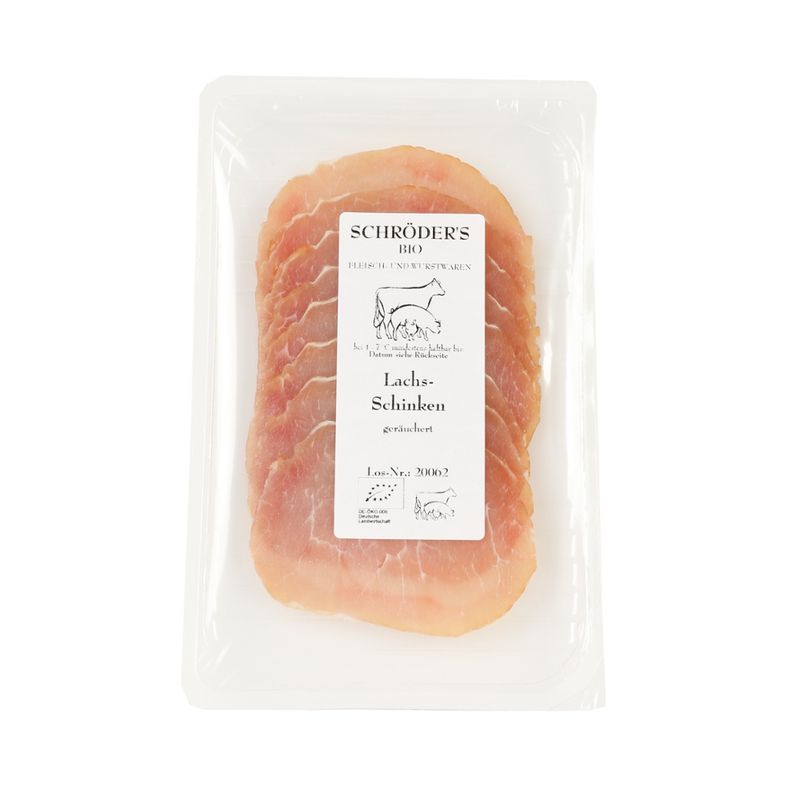 Schröder's Bio Fleisch- und Wurstwaren Lachsschinken 80 g geschnitten - Produktbild