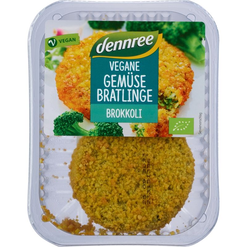 dennree Vegane Gemüsebratlinge Brokkoli - Produktbild
