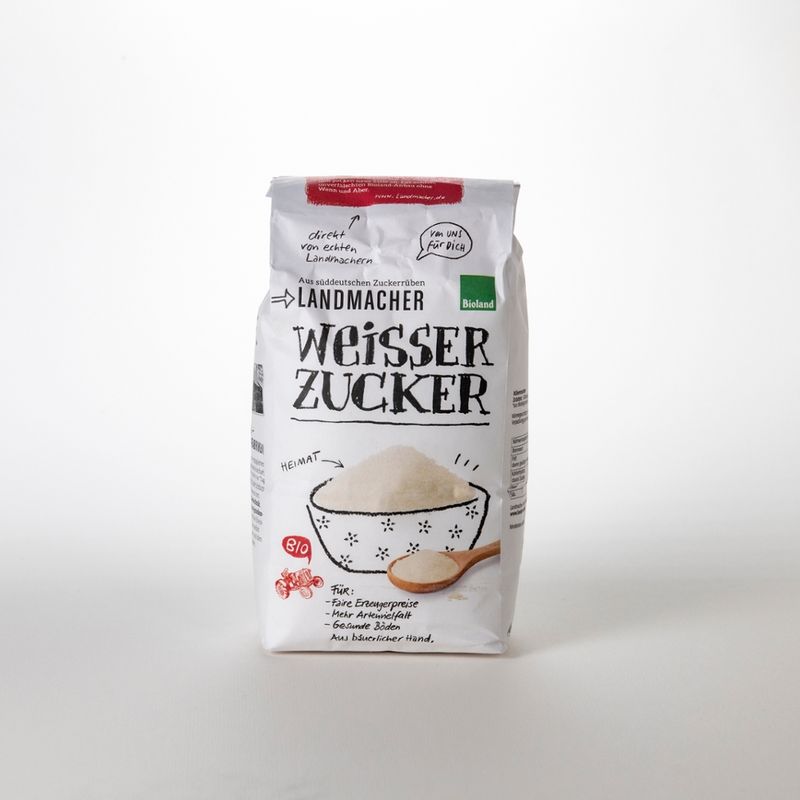 Landmacher Bio-Weißer Rübenzucker (1kg), Bioland - Produktbild