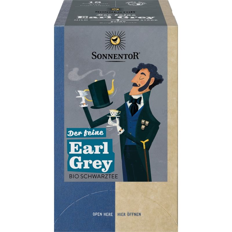 Sonnentor Der feine Earl Grey Schwarztee, Doppelkammerbeutel - Produktbild