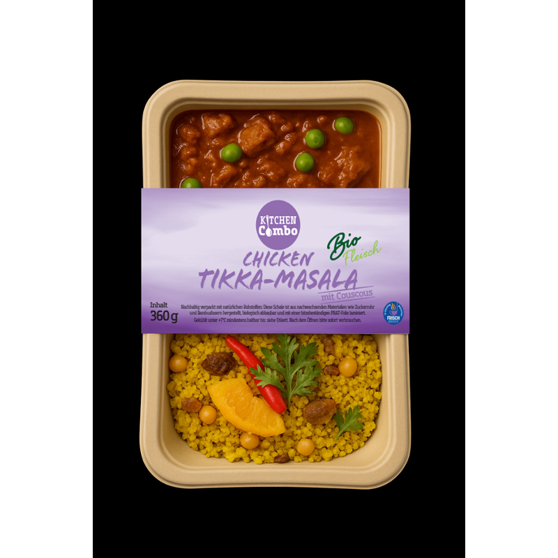 Kitchen-Combo Huhn und Gemüse in Tomatensauce mit Couscouszubereitung - Produktbild