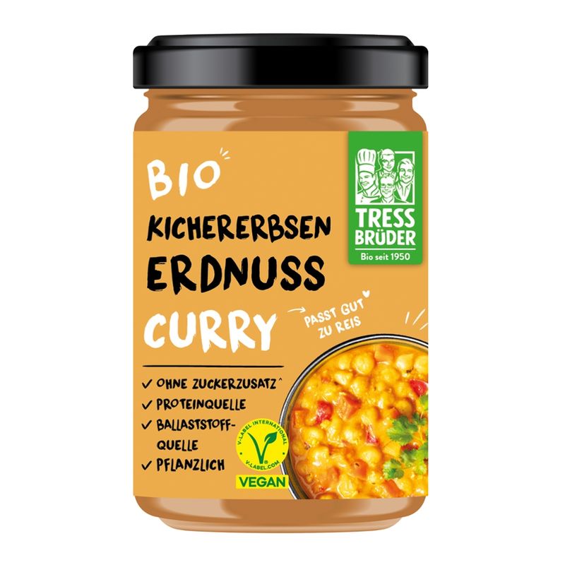Tress Brüder veganes Bio Kichererbsen-Erdnuss Curry - Produktbild