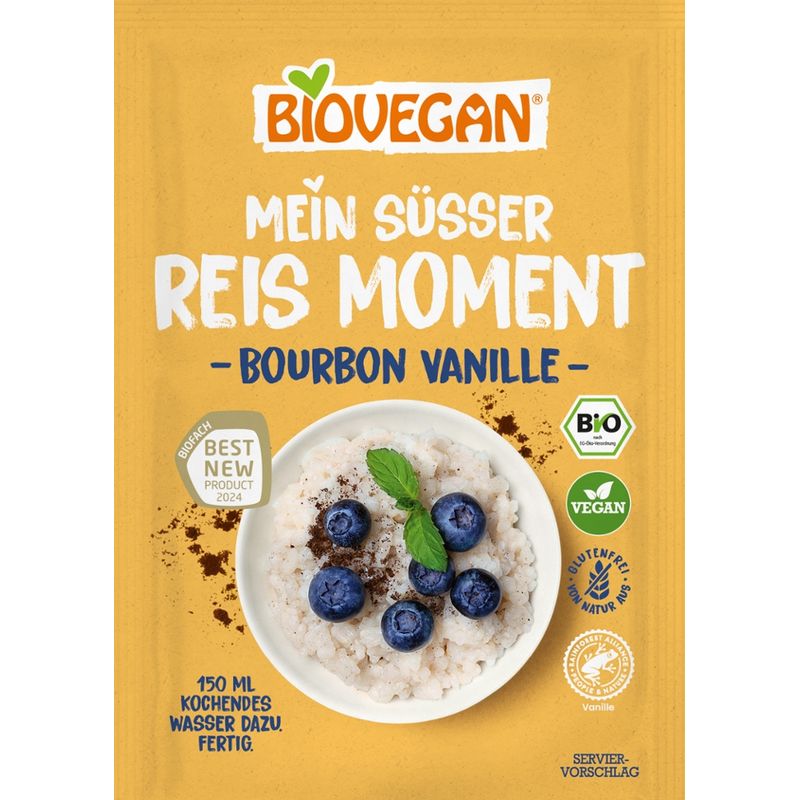 Biovegan Mein süßer Reismoment, Bourbon-Vanille, BIO, 56g - Produktbild