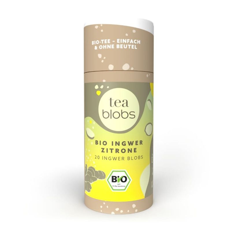 TeaBlobs TeaBlobs BIO Ingwer Zitrone – Bio-Ingwertee Zubereitung als natürlicher, auflösender TeaBlob - Produktbild