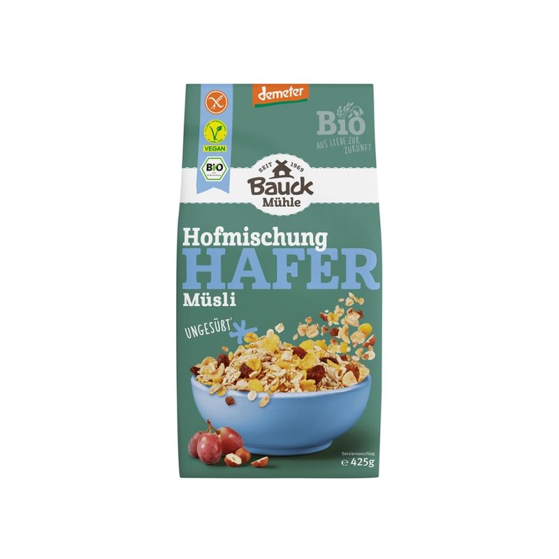 Bauck Mühle Hafer Müsli Hofmischung Demeter glutenfrei - Produktbild