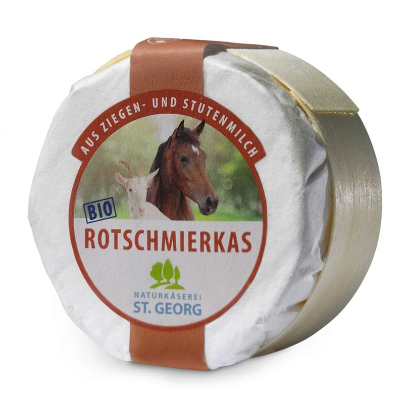 St. Georg Naturkäserei Bio-Rotschmierkas aus Ziegen- und Stutenmilch - Produktbild