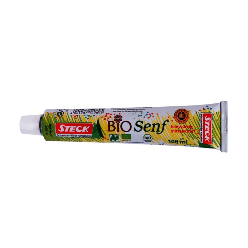Steck -  Schwarzwälder Feinkost  Bio-Senf k.b.A. mittelscharf, Tube 100 ml - Produktbild