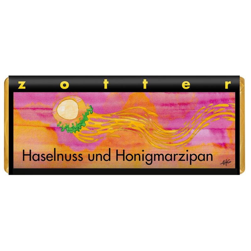 Zotter Schokolade Haselnuss und Honigmarzipan - Produktbild