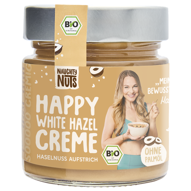 Naughty Nuts Naughty Nuts Bio Happy White Hazel Creme, 250g - Produktbild