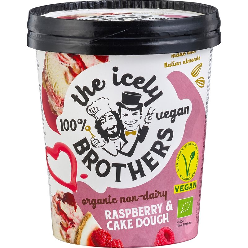 The Icely Brothers The Icely Brothers - Vegan BIO/Organic Ice Cream: Raspberry Cake Dough 460ml - Produktbild