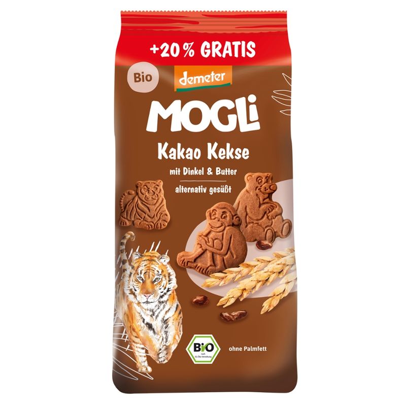 Mogli Kakao Kekse mit Dinkel und Butter + 20 % gratis - Produktbild