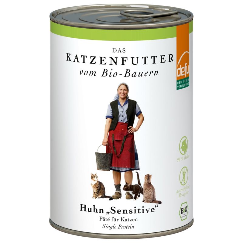 defu - Das Tierfutter vom Bio-Bauern Katze Huhn "Sensitiv" - Produktbild