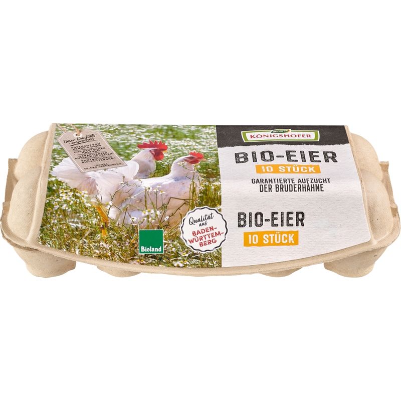 Königshofer Regional Brandenburg Bruderhahn-Eier, 10 Stück, aus Baden-Württemberg - Produktbild