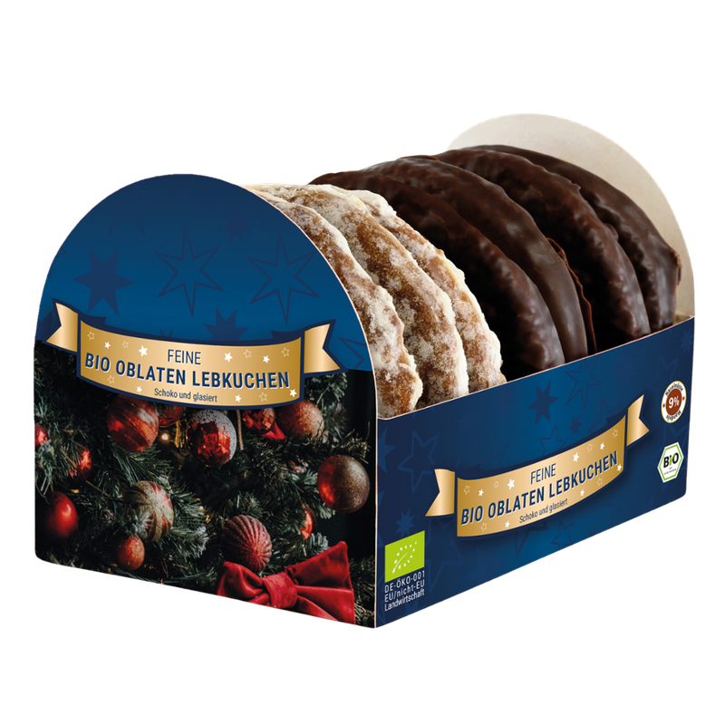 Nürnberger Bio Originale feine Bio Oblaten Lebkuchen 2-fach sortiert - Produktbild