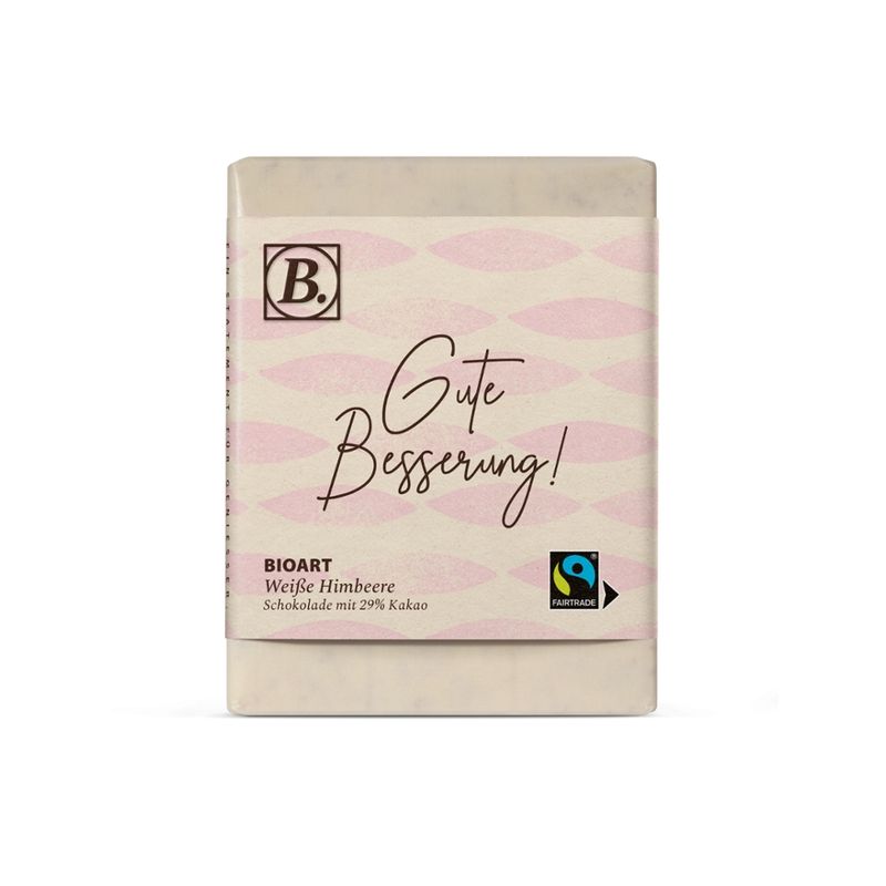 BioArt AG B. Schokolade Gute Besserung 70g bio, FT-Cert - Produktbild