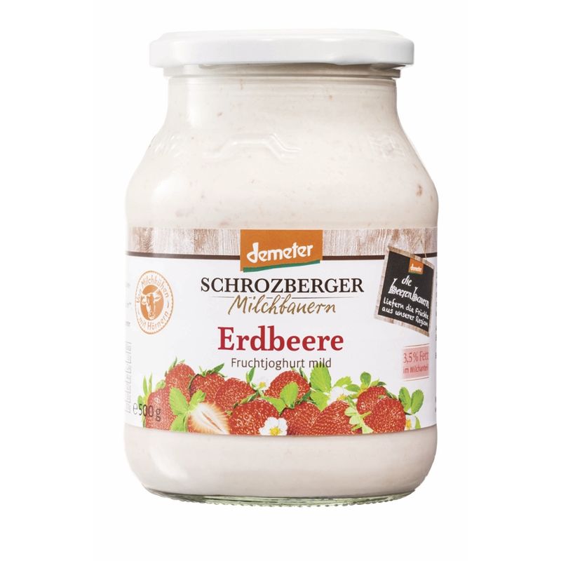 Schrozberger Milchbauern Fruchtjogh.mild Erdbeere Beerenb. - Produktbild