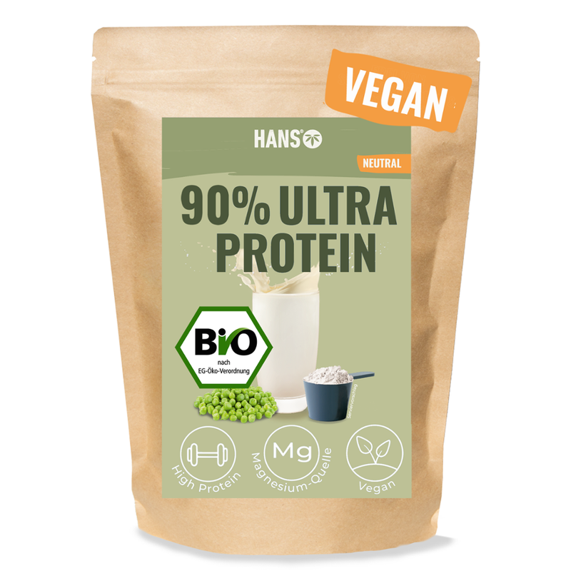 HANS Brainfood HANS Bio Ultra Protein Erbse 90% Proteingehalt , 1kg - Produktbild