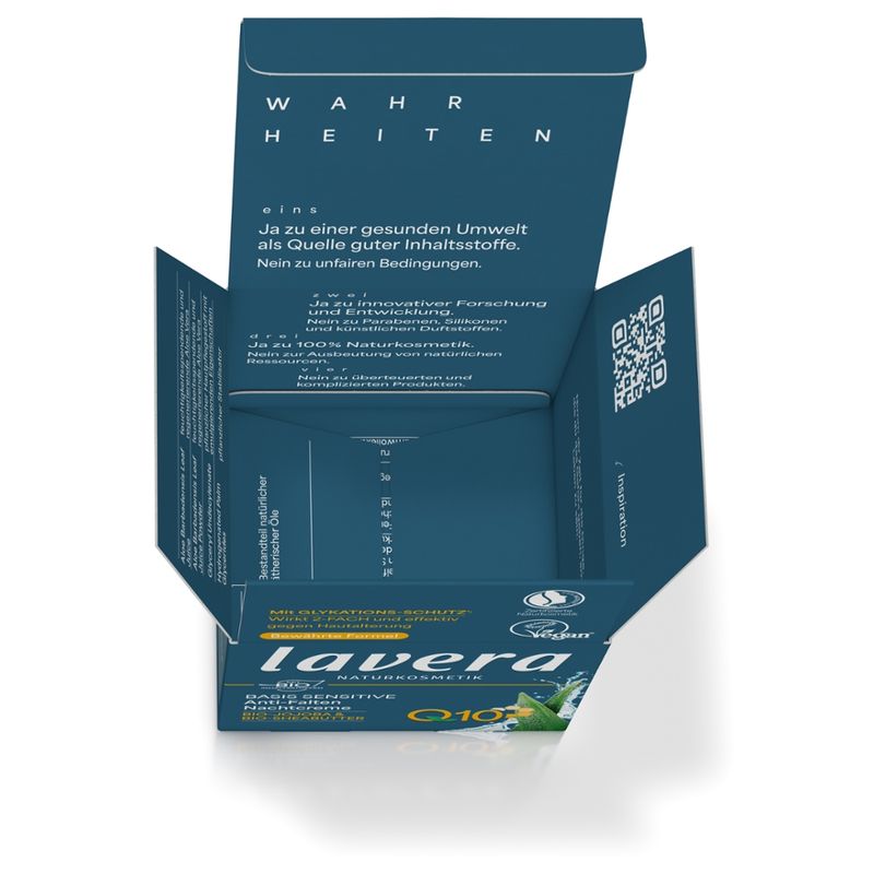 lavera Basis Sensitive Anti-Falten Nachtcreme Q10 - Produktbild