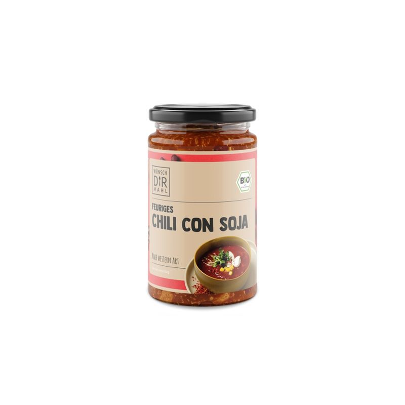 Wünsch Dir Mahl Feuriges Chili con Soja nach Western Art 380ml Bio & vegan - Produktbild
