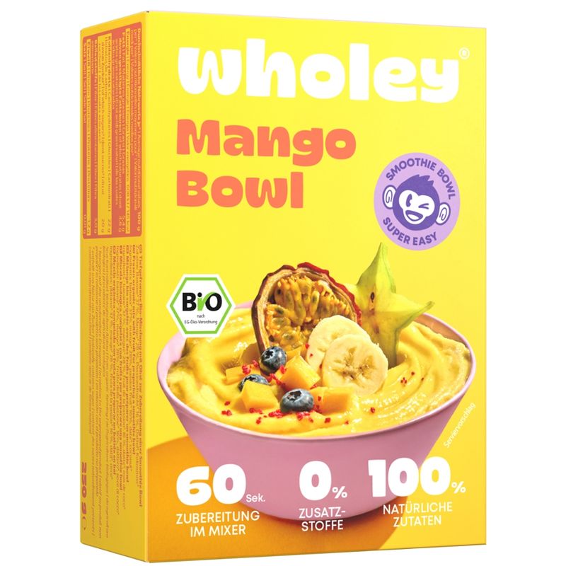 Wholey Wholey ready-to-blend Ocean Smoothie Bowl aus schockgefrorenen Bio-Zutaten  100 % bio, vegan und glutenfrei - Produktbild