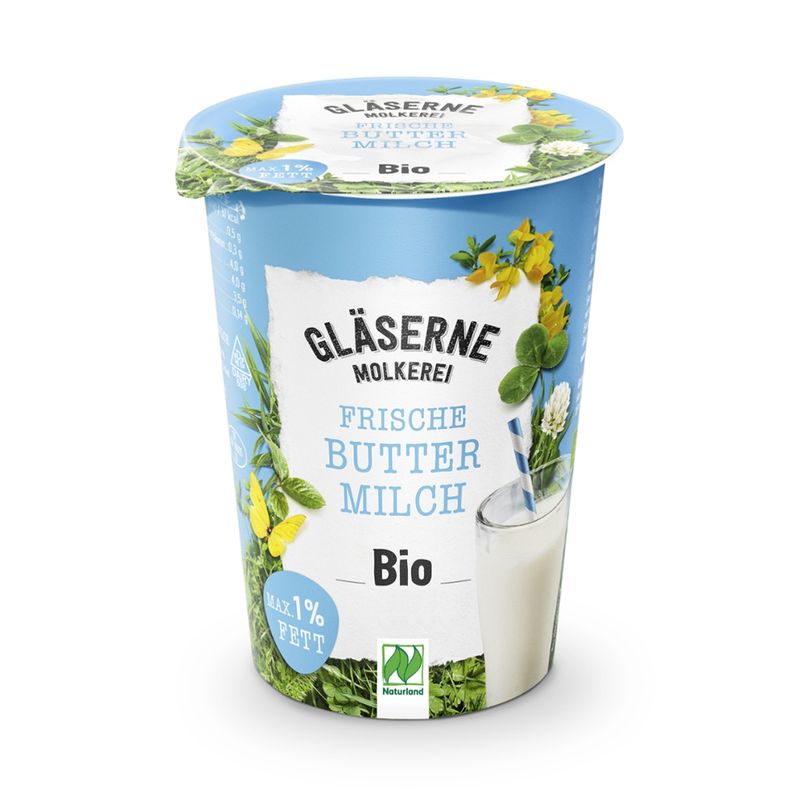 Gläserne Molkerei GM Bio Buttermilch 500g - Produktbild