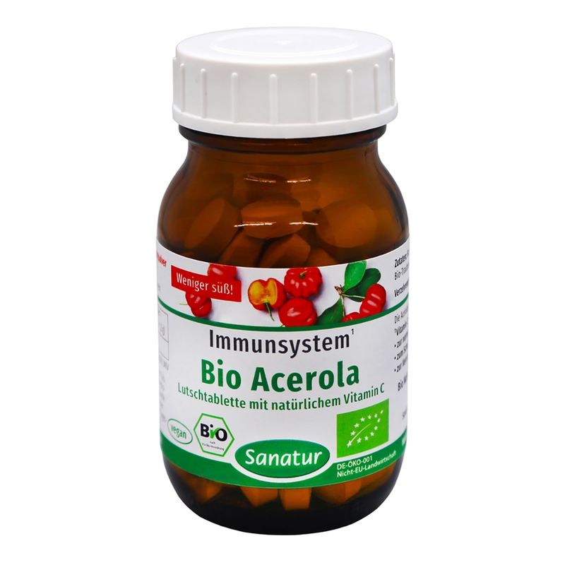 Sanatur BioAcerola, 90 Lutschtabletten, kbA - Produktbild