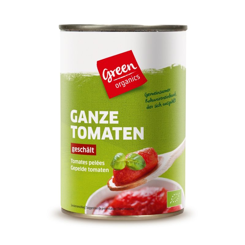 greenorganics Ganze Tomaten geschält - Produktbild