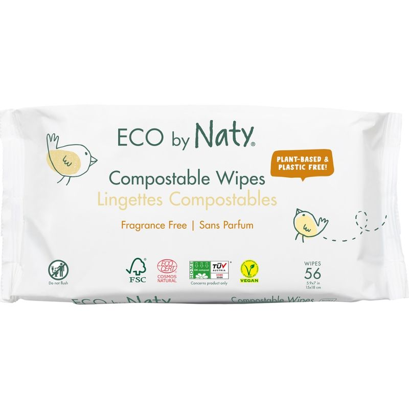 Naty Naty Feuchttücher unparfümiert, kompostierbar, 56 St. - Produktbild
