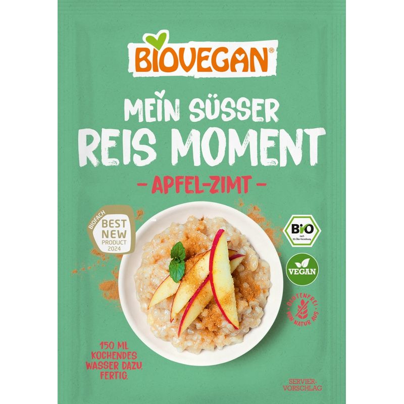 Biovegan Mein süßer Reismoment, Apfel-Zimt, BIO, 58g - Produktbild