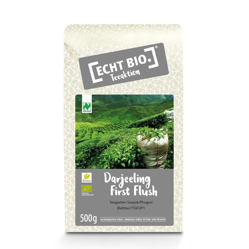 Ökotopia  Echt Bio Teeaktion Darjeeling First Flush kbA 500g - Produktbild