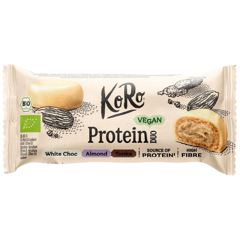 KoRo Handels GmbH Bio Protein Duo White Choc Almond Tonka 2 x 20 g - Produktbild