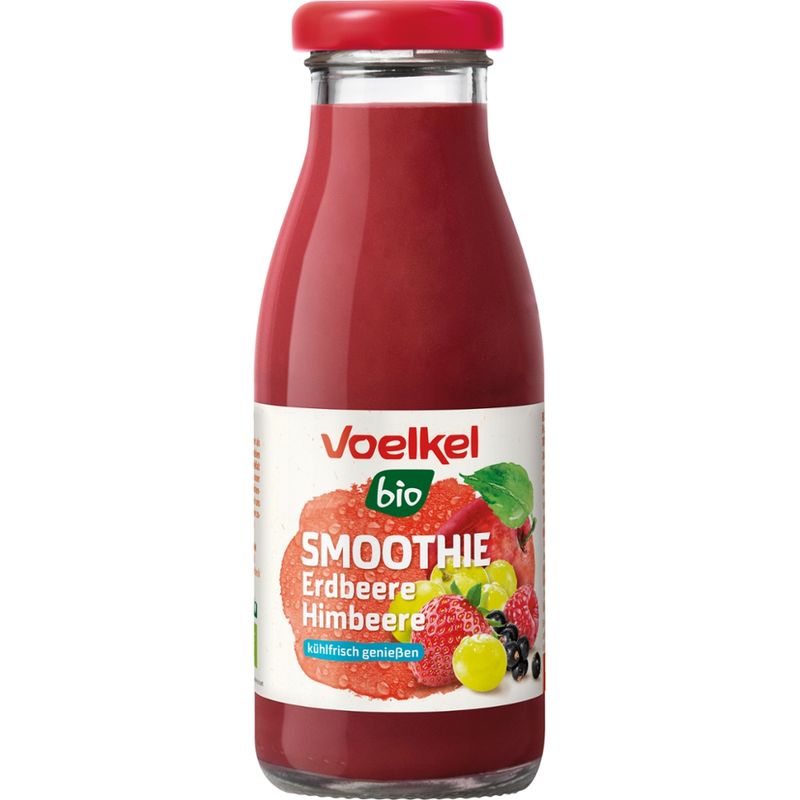 Voelkel Smoothie Erdbeere Himbeere kühlpflichtig - Produktbild