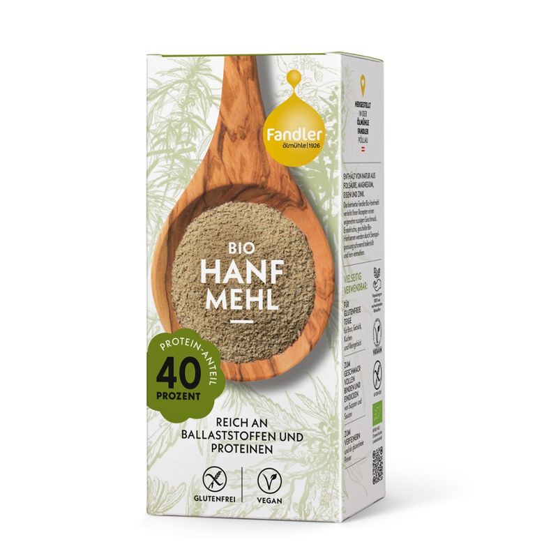 Ölmühle Fandler Fandler Bio-Hanfmehl teilentölt, 400 g - Produktbild