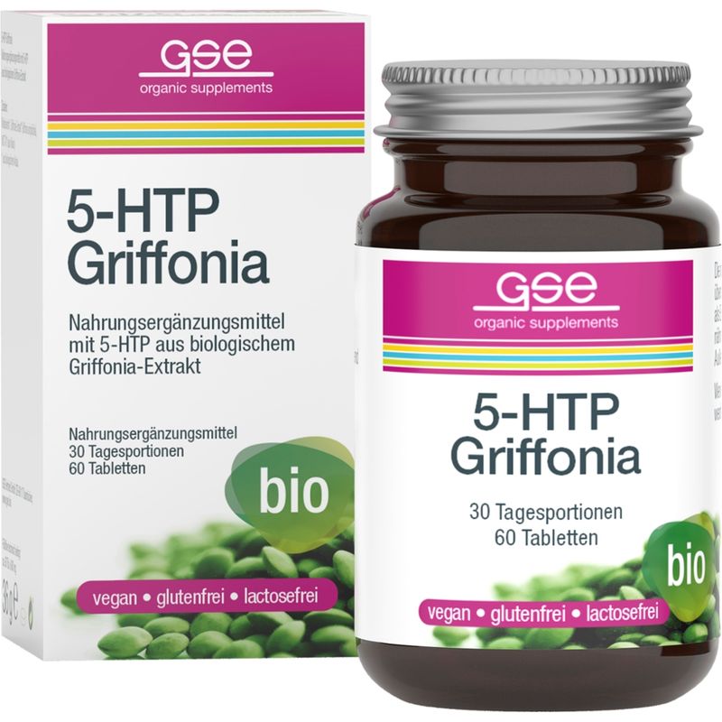 GSE  5-HTP Griffonia (Bio), 60 Tabletten à 600mg - Produktbild