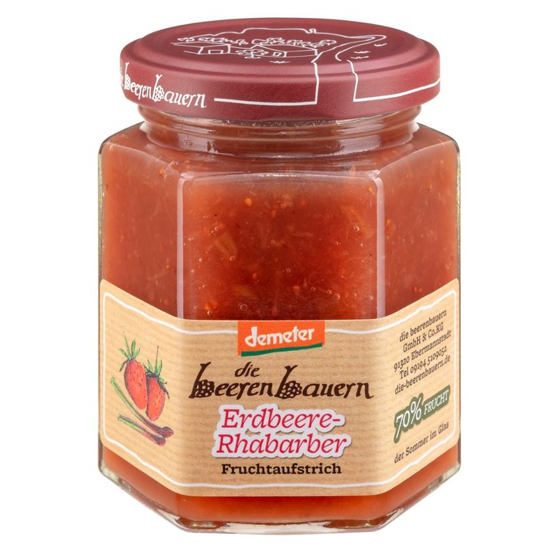 die beerenbauern Erdbeere-Rhabarber Fruchtaufstrich - Produktbild