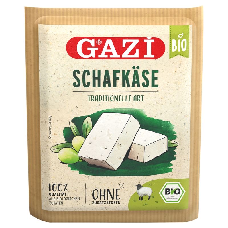 GAZi BIO GAZi BIO Schafkäse in Salzlake gereift mindestens 50% Fett i.Tr.  17x135g vakuumiert - Produktbild