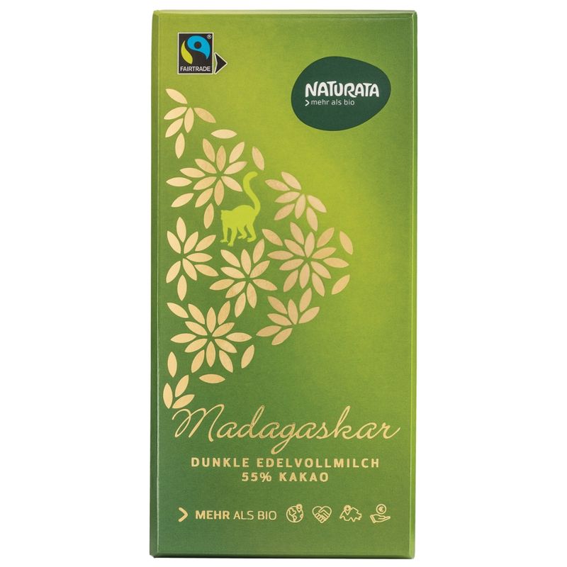 NATURATA Madagaskar dunkle Edelvollmilch 55% - Produktbild