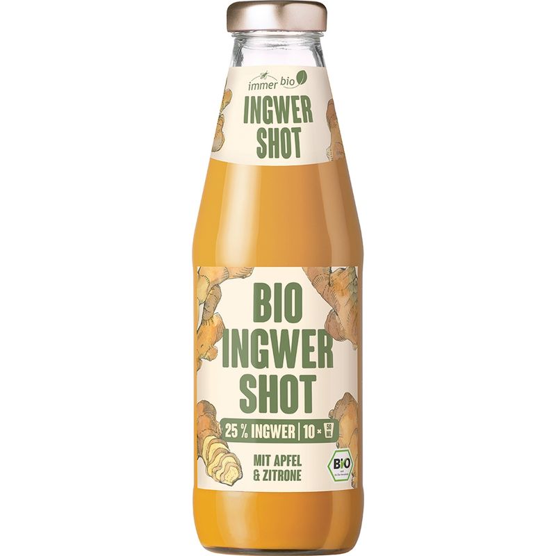 immer bio Bio Ingwer Shot mit Apfel und Zitrone - Produktbild
