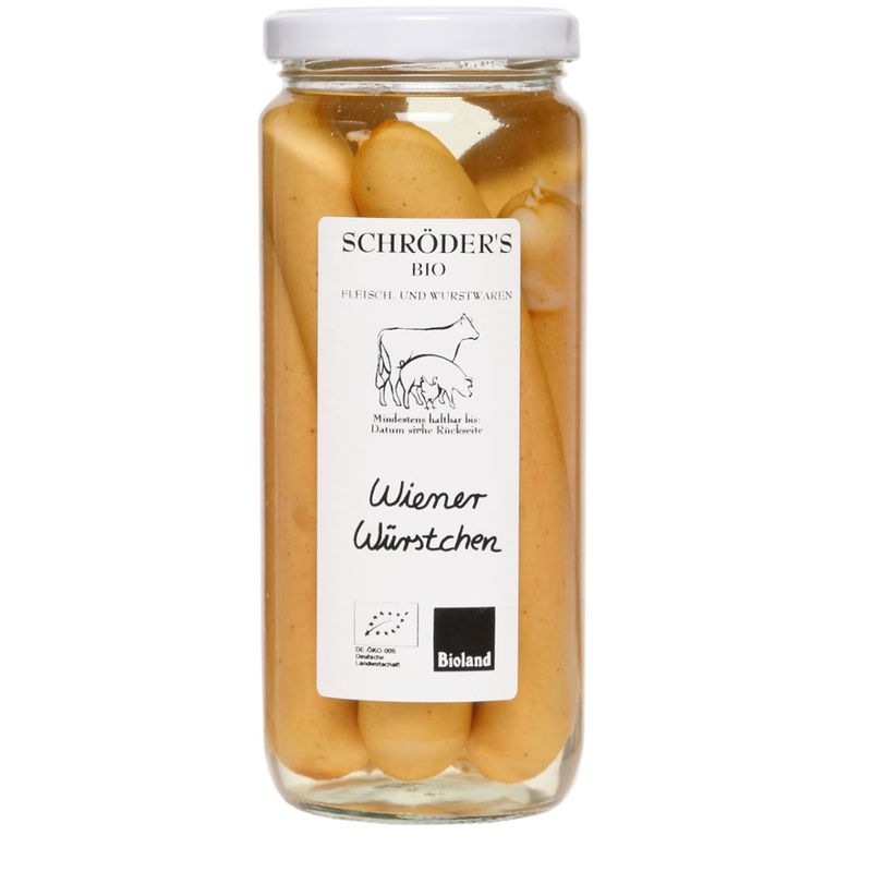 Schröder's Bio Fleisch- und Wurstwaren Wiener Würstchen im Glas 250 g - Produktbild