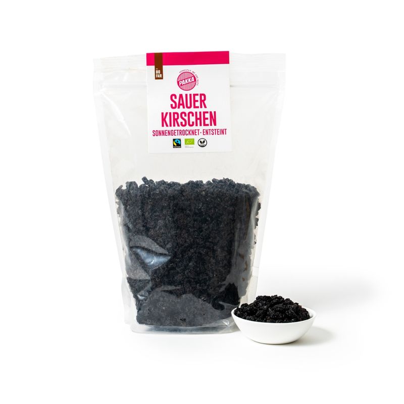 Pakka Sauerkirschen getrocknet, entsteint, Bio & Fairtrade, 1kg - Produktbild