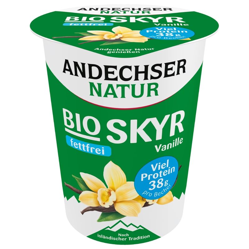 Andechser Natur Bio Skyr Vanille fettfrei - Produktbild