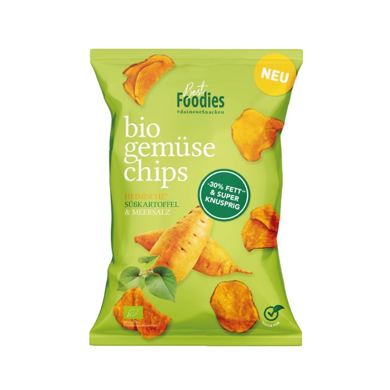 Best Foodies Best Foodies bio gemüse chips, heimische Süßkartoffel & Meersalz - Produktbild