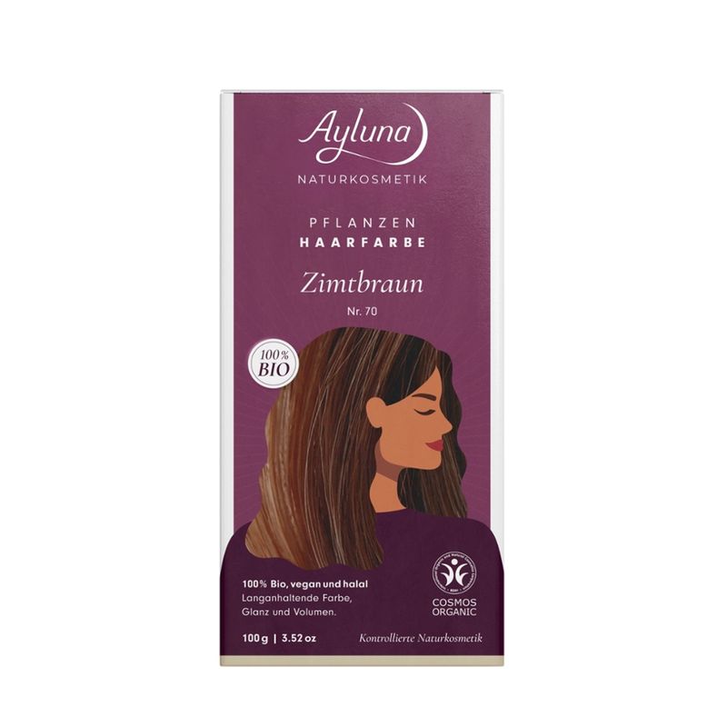 Ayluna Pflanzenhaarfarbe Nr. 70 Zimtbraun - Produktbild