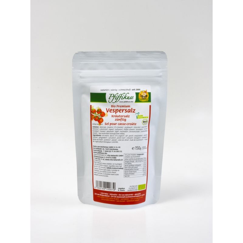 Pfiffikuss Gutes von der Reichenau Bio Vespersalz zünftig 150g Beutel - Produktbild