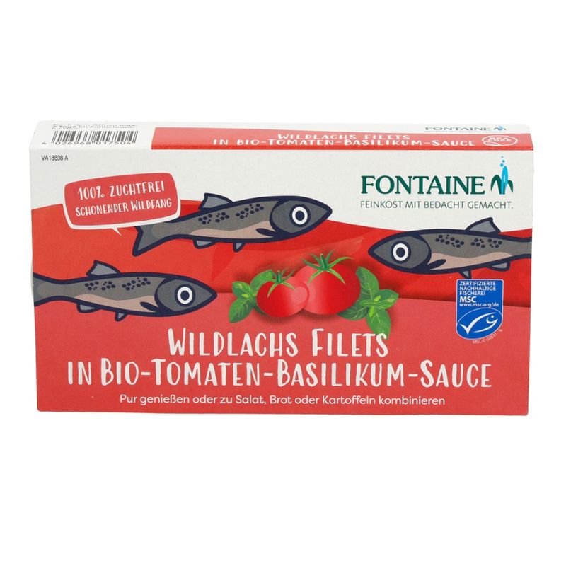 Fontaine Wildlachs Filet in Bio-Tomaten-Basilikum-Sauce - Produktbild