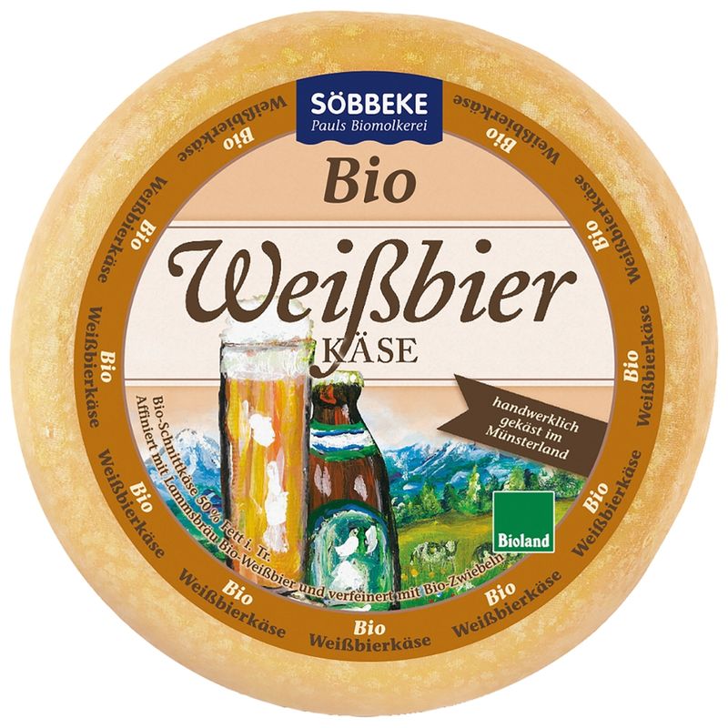 Söbbeke Bio Schnittkäse Weißbierkäse 50 % Fett i. Tr. - Produktbild